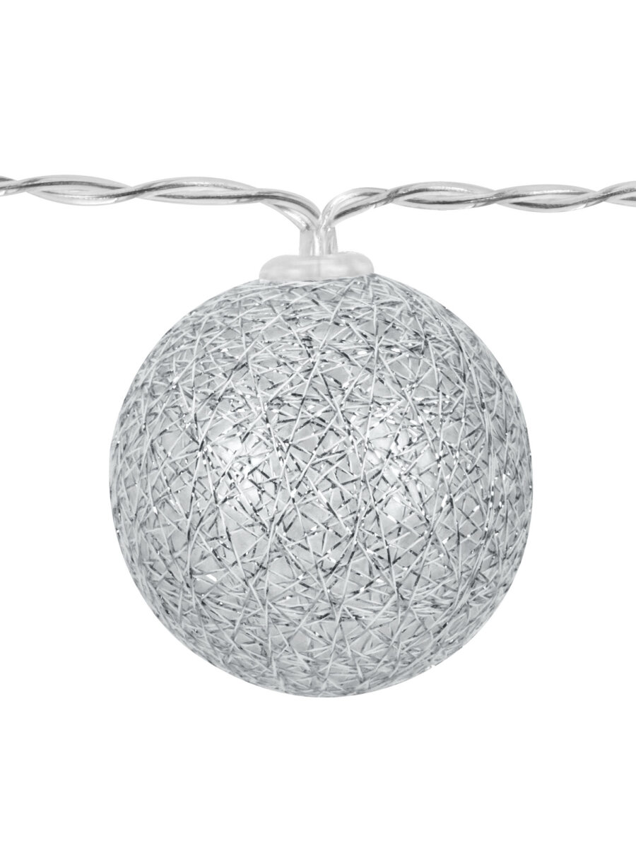 Гирлянда нить новогодняя Золотая сказка интерьерная для дома и на елку Шарики на батарейках светодиодная - фото 8