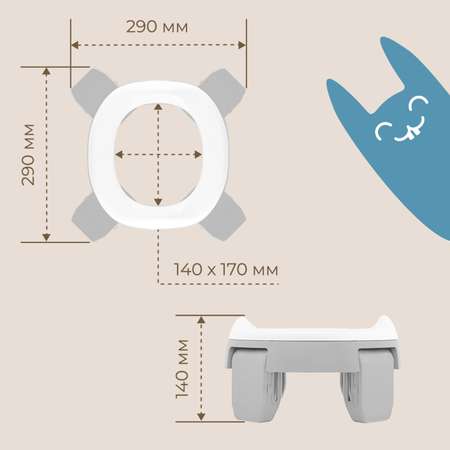 Горшок дорожный ROXY-KIDS HandyPotty 3 в 1 цвет серый