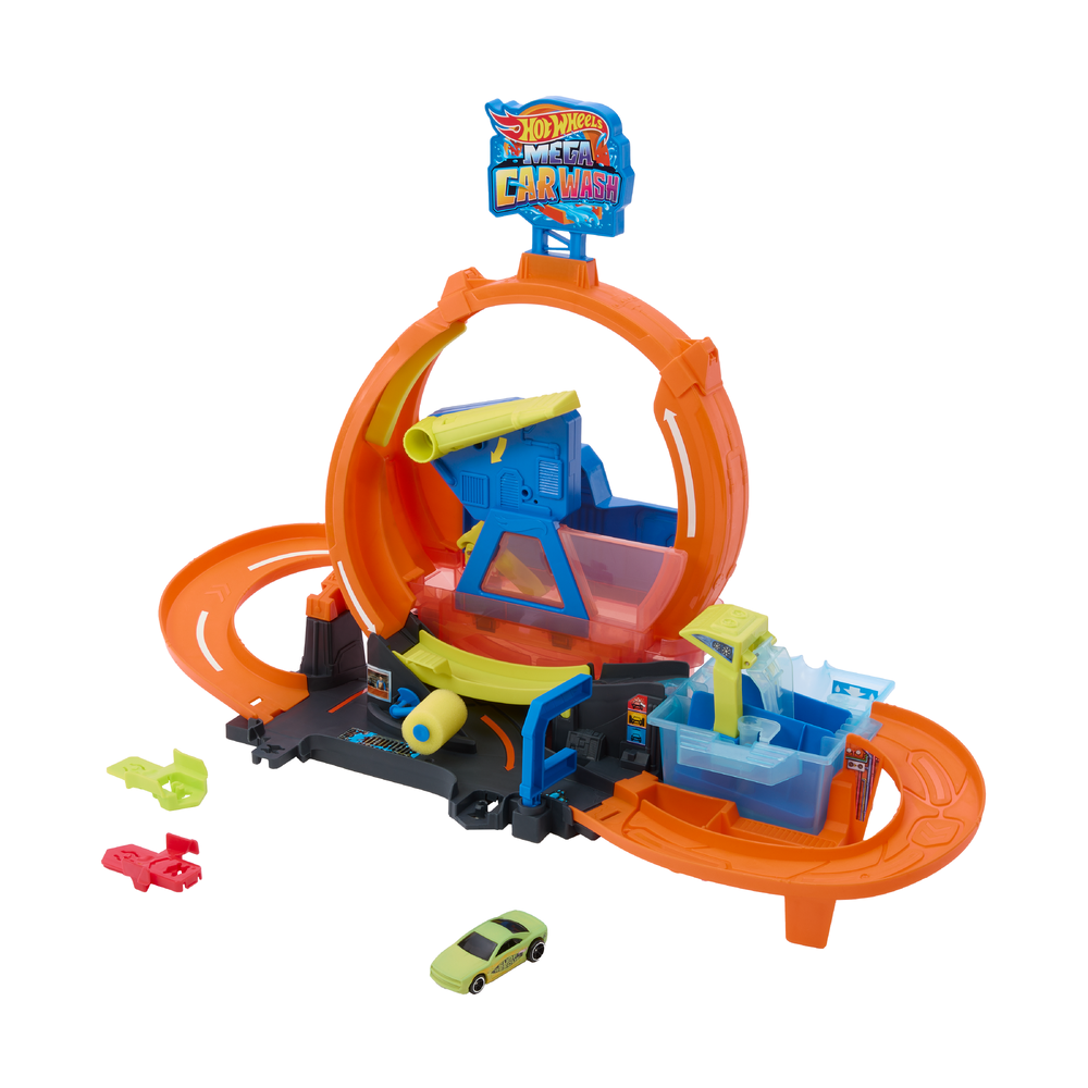 Автомойка Hot Wheels City Mega Loop Car Wash JHL97 - фото 9