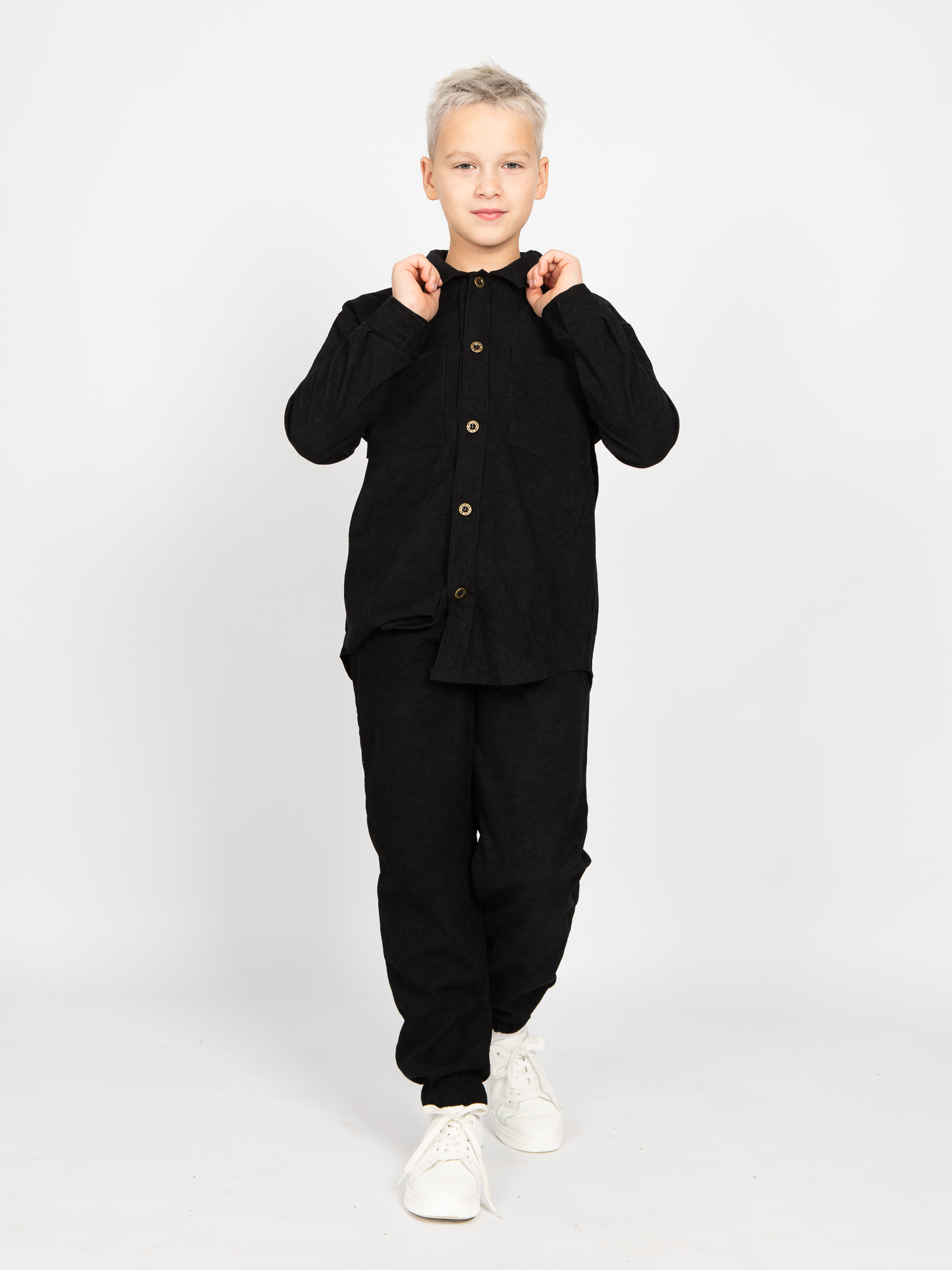 Костюм ЛАДОШКИ Костюм Вельвет черный - фото 6