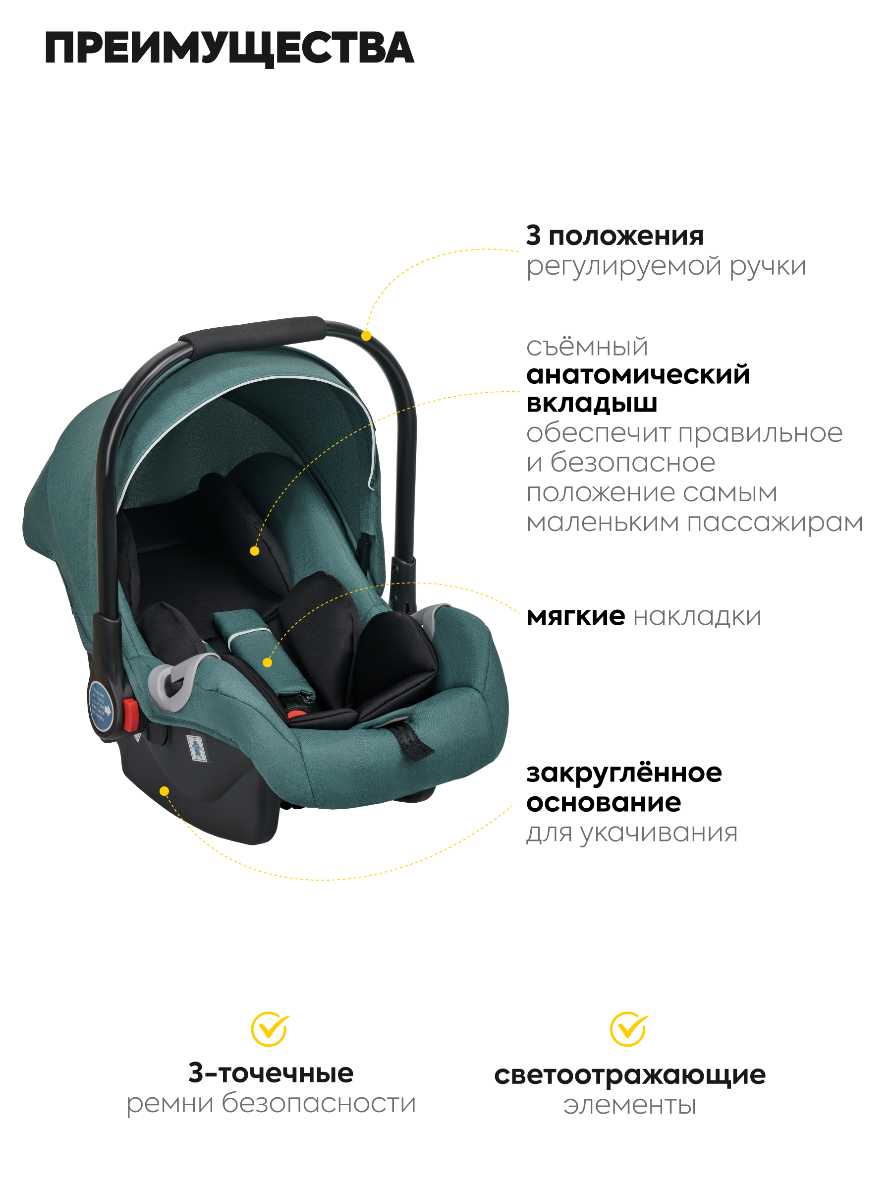 Коляска трансформер JOVOLA PULSAR бирюзовый бирюзовый - фото 6