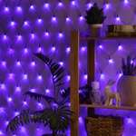 Гирлянда Luazon «Сеть» 1.6 × 1.6 м IP20 тёмная нить 144 LED свечение синее 8 режимов 220 В