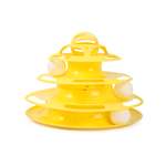 Игрушка для кошек Barbaks Пирамидка-трек 3-слойная интерактивная с шариками-бубенчиками 25*22см