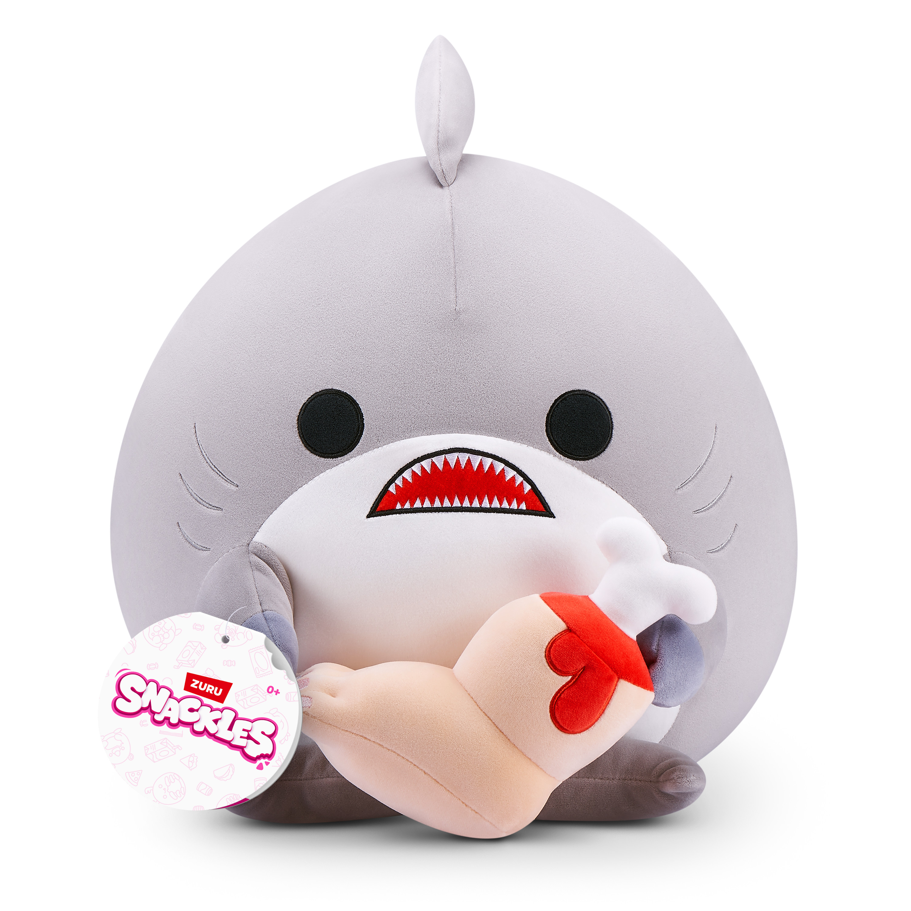 Игрушка мягкая Zuru Snackles Акула с ногой 20см 77694A - фото 6