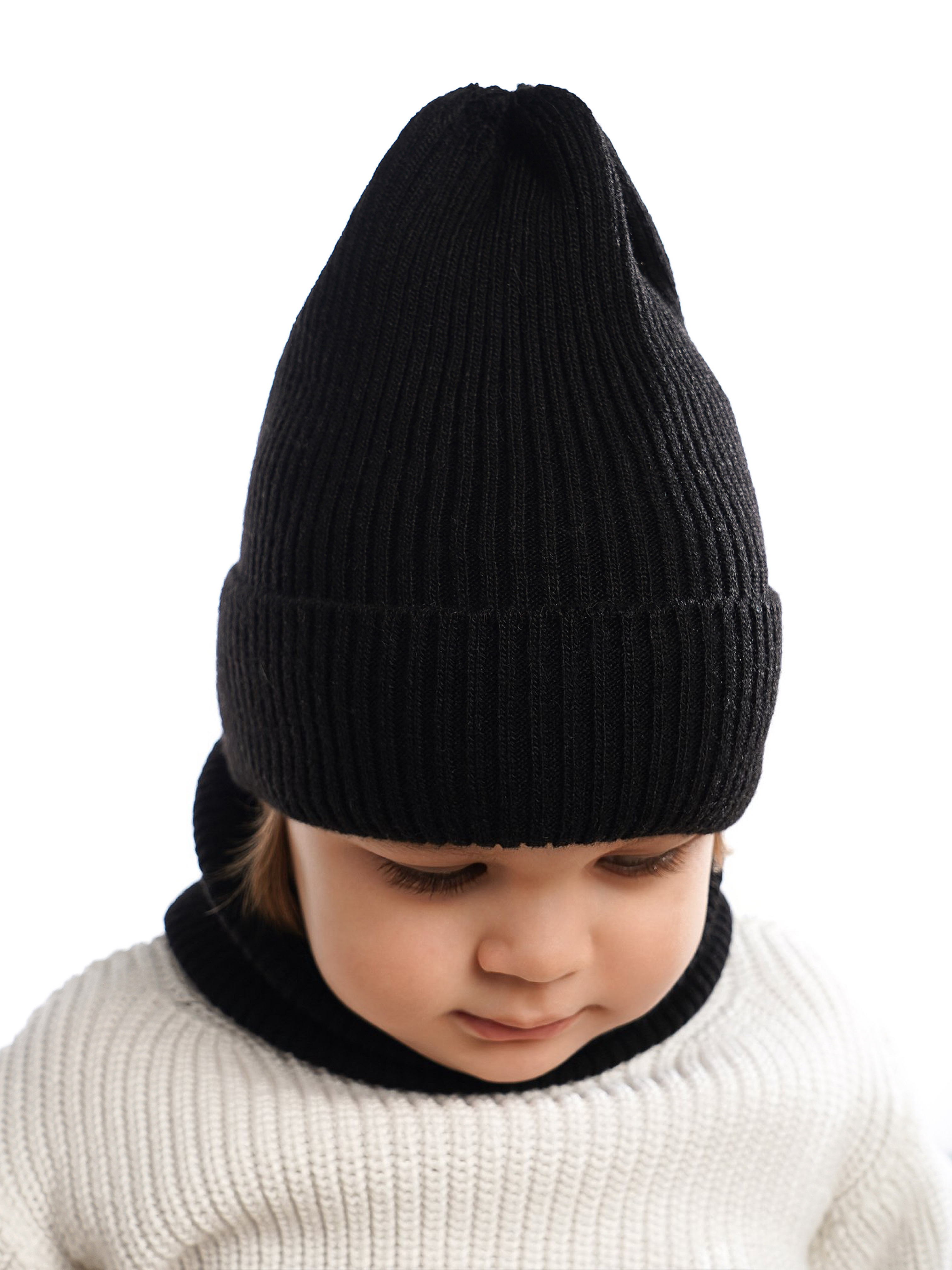 Шапка и снуд ПриКиндер U-Sp234140 Цвет: Чёрный - фото 9