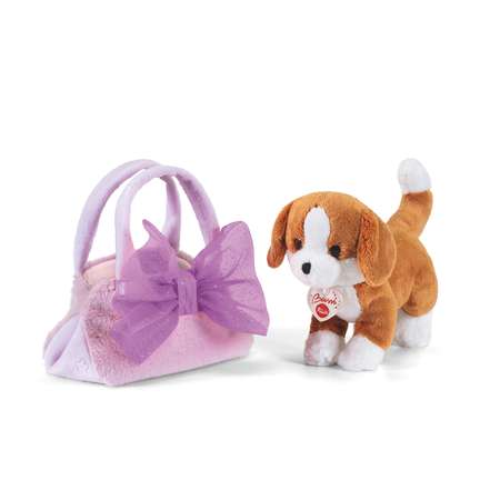 Мягкая игрушка Trudi Щенок с сумочкой с бантом 20см