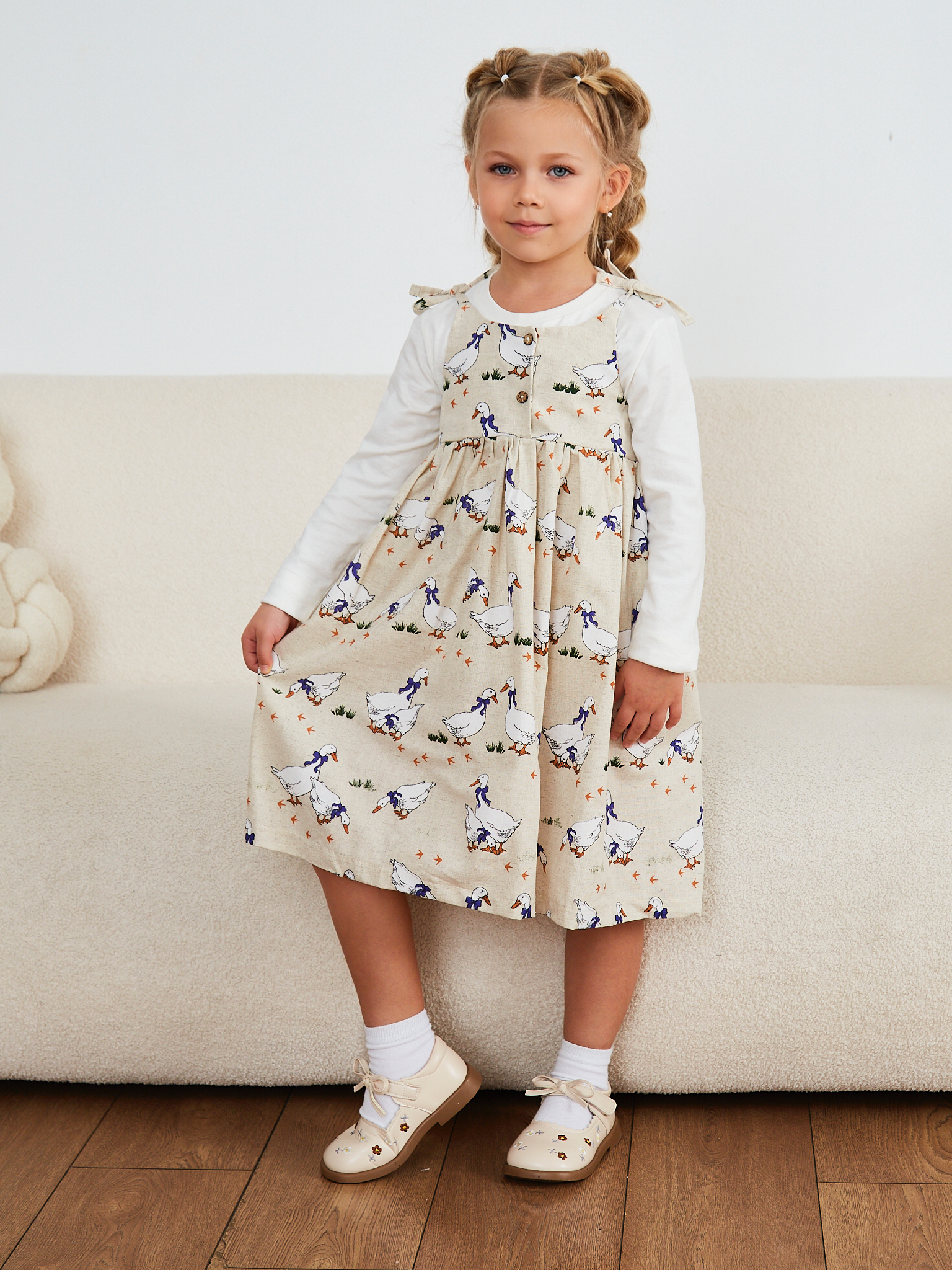 Сарафан MOUN сарафан_девочки_гуси - фото 18