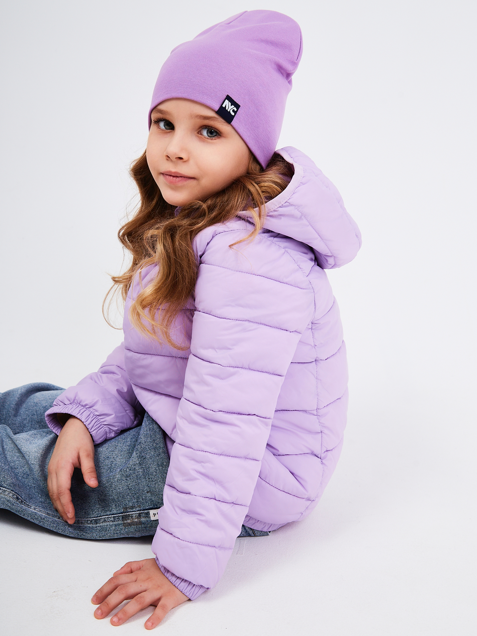 Шапка NYCkids NYC-H-067-plainG-purple - фото 12