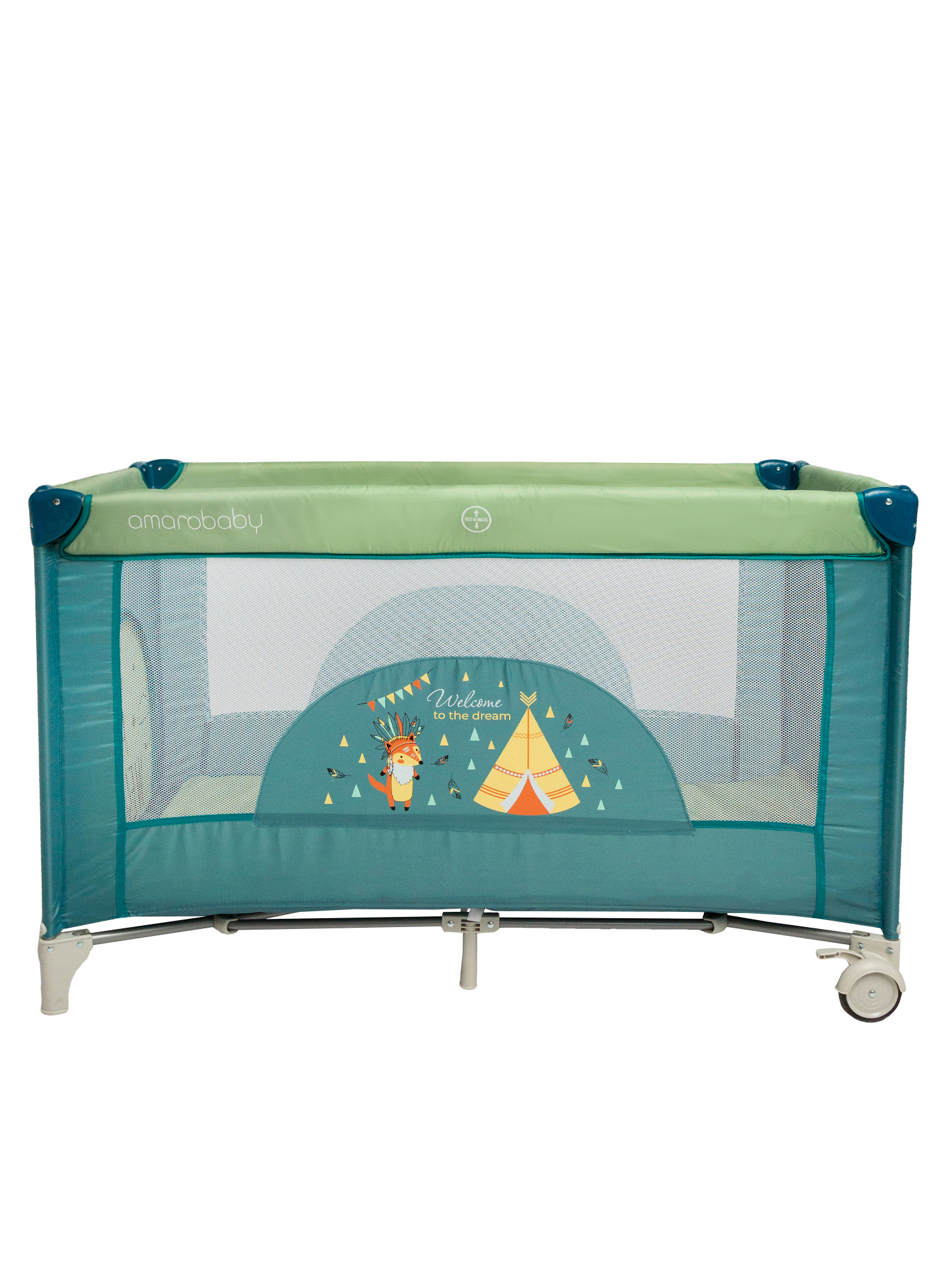 Манеж-кровать AmaroBaby Multiform Dream Fox прямоугольный оливковый AMARO-26MDF-Ol - фото 22