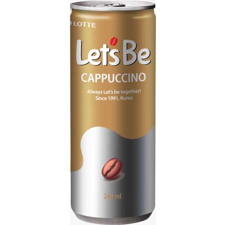 Напиток кофейный Lotte Let's Be Капучино б/алк 0.24