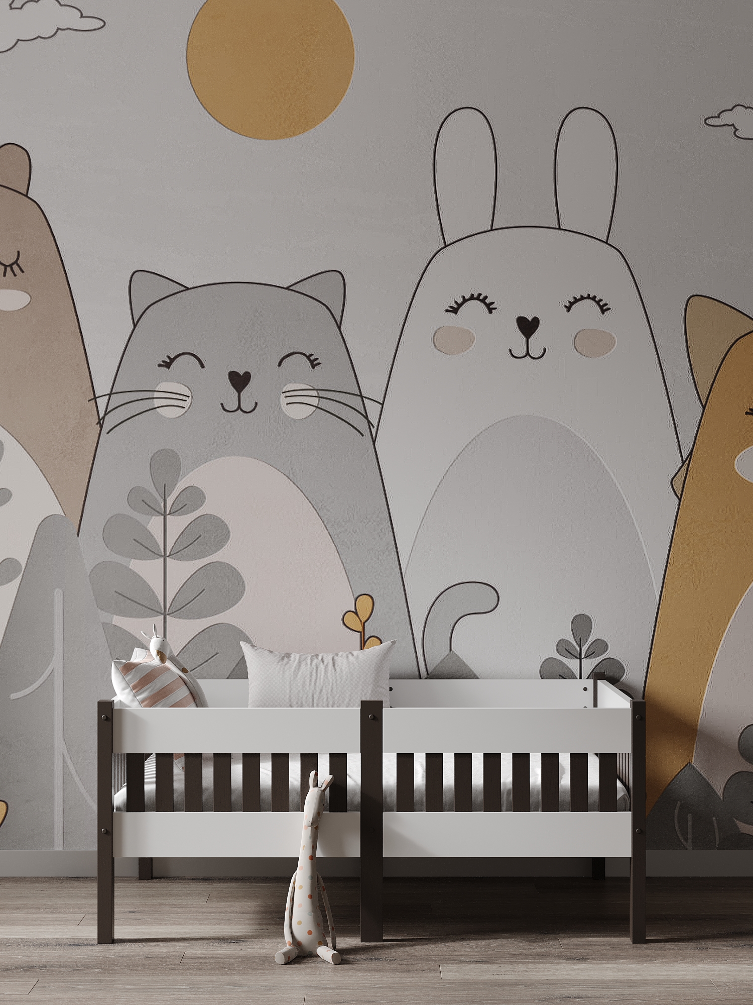 Кровать односпальная Moms charm Бортики (белый, венге) - фото 7