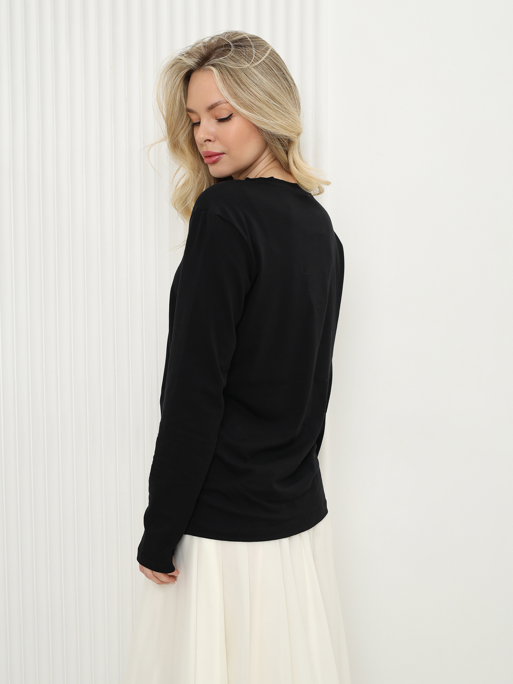 Лонгслив Натали Суслова 14403/1 черный - фото 6