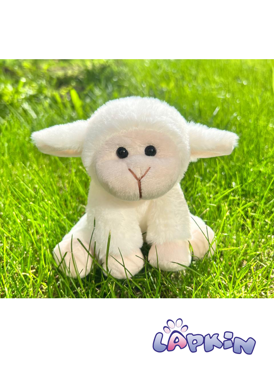Мягкая игрушка Lapkin Овечка 14см белая, - фото 4