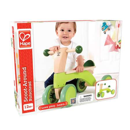 Каталка для детей Hape четырёхколесный скутер Ралли зеленый E0101_HP