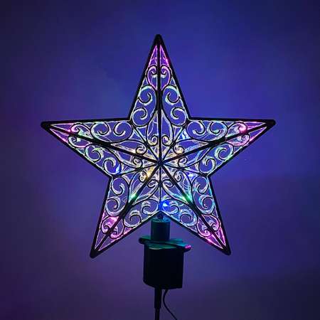 Светодиодная система B52 Top star silver макушка на елку новогодняя разноцветная глянцевая