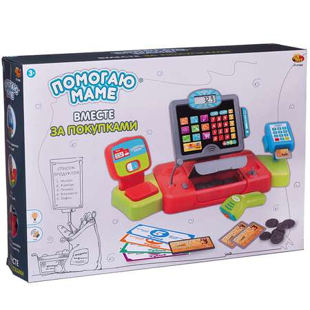 Игровой набор Abtoys продукты, прилавок, касса, тележки и корзинки