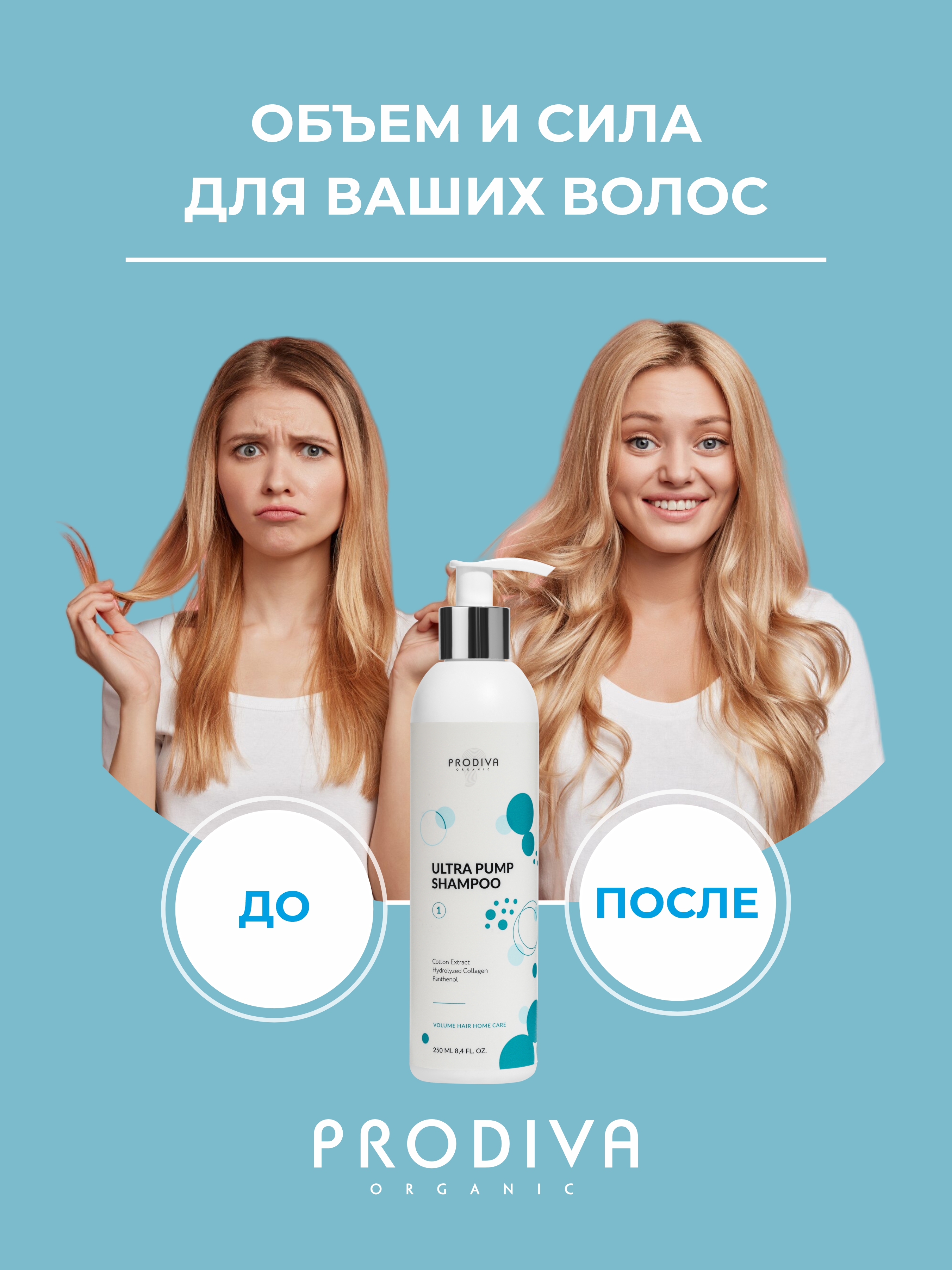 Шампунь PRODIVA для объема и плотности волос 250 мл - фото 4