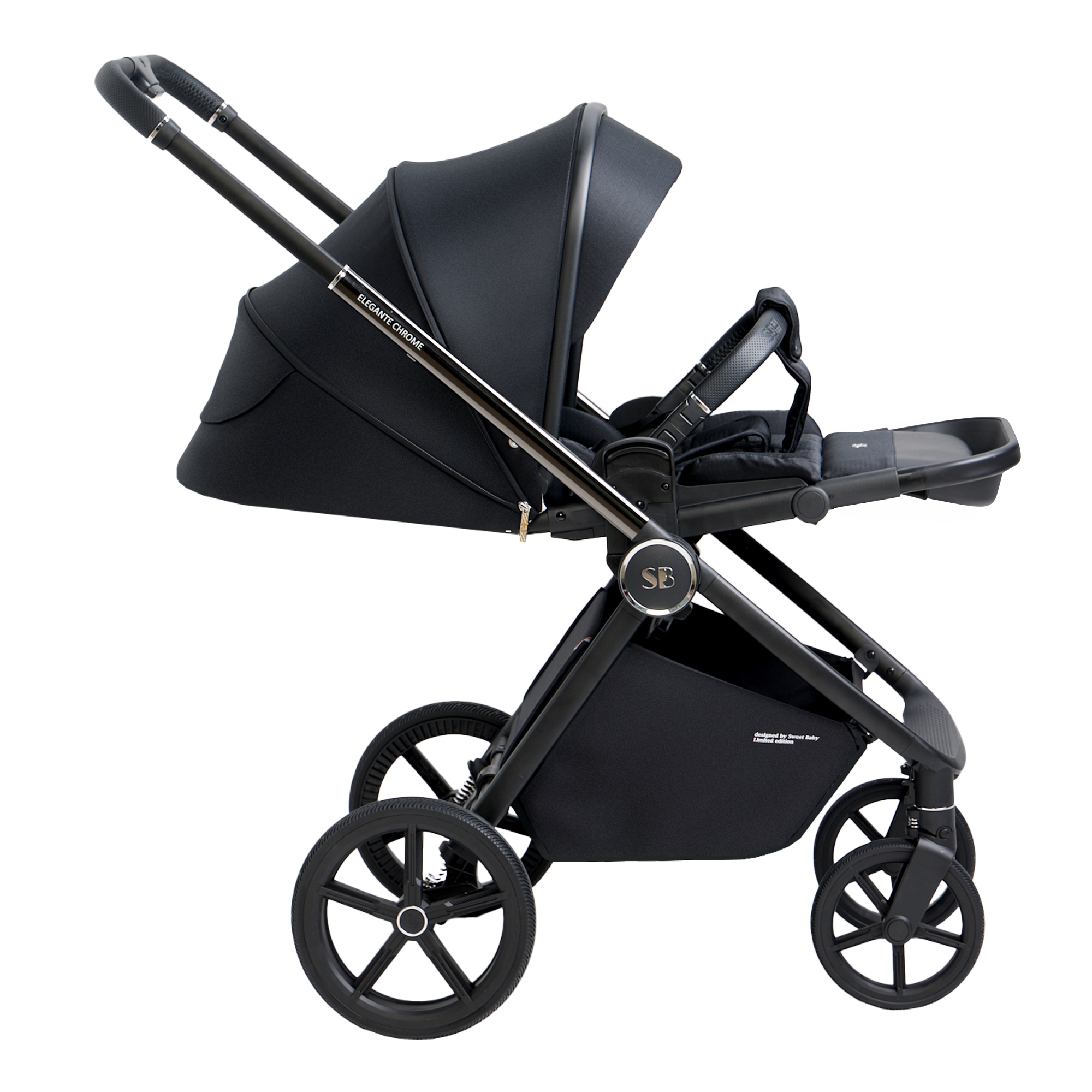Коляска 2в1 Sweet Baby Elegante Chrome Black - фото 40