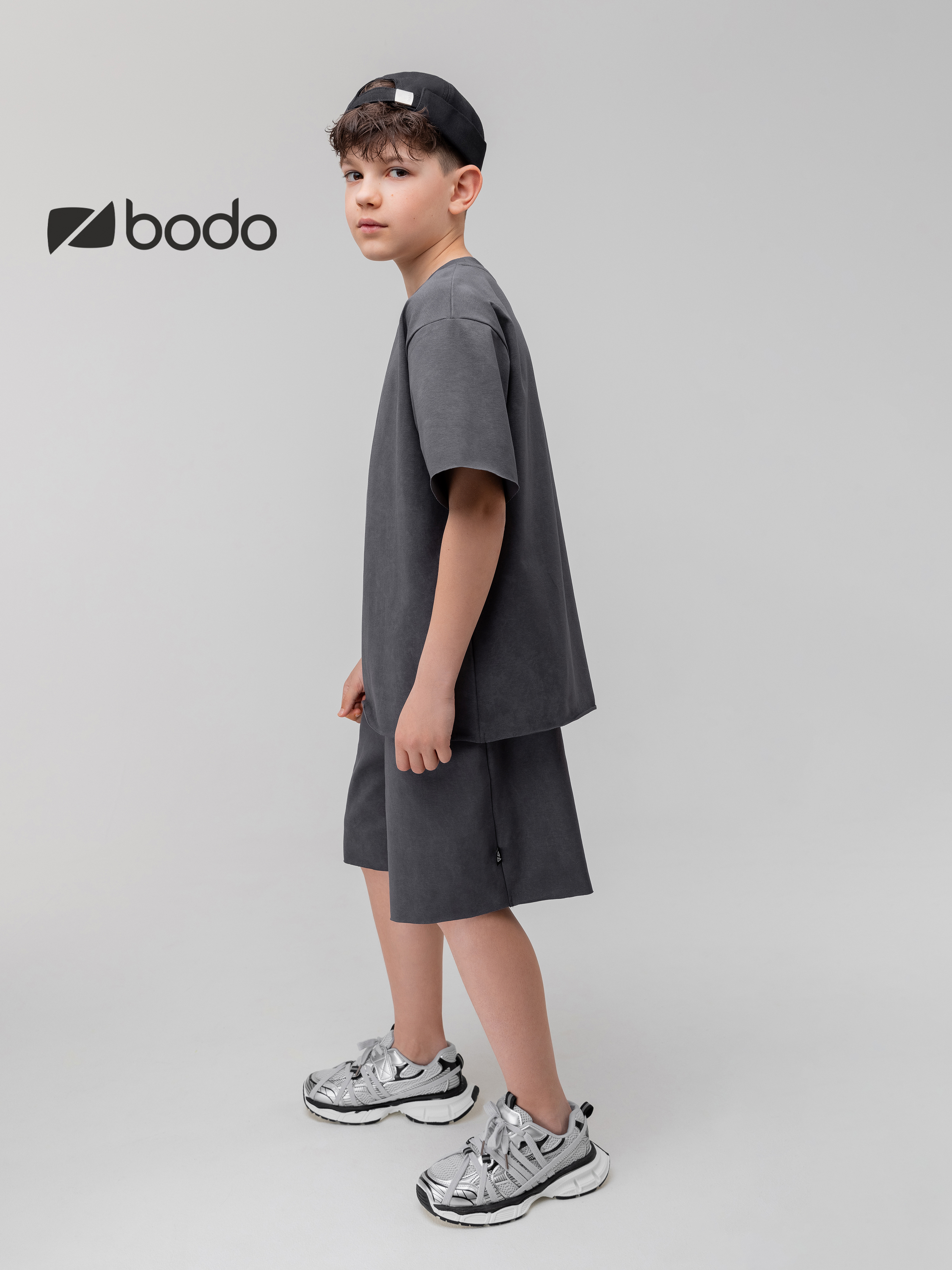 Футболка и шорты Bodo 46-152MU_серый - фото 4