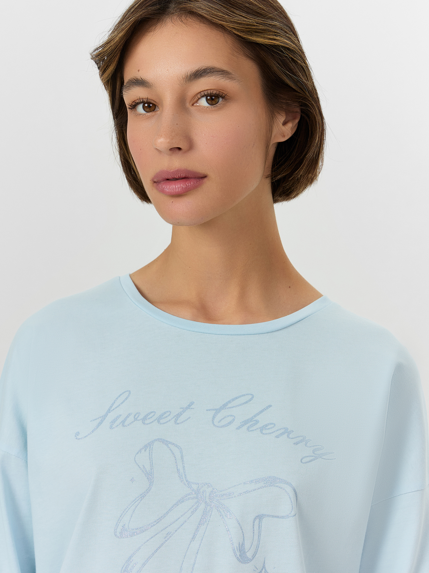 Сорочка ночная Mark Formelle (Марк Формэль) 572362/голубое небо +печать - фото 3