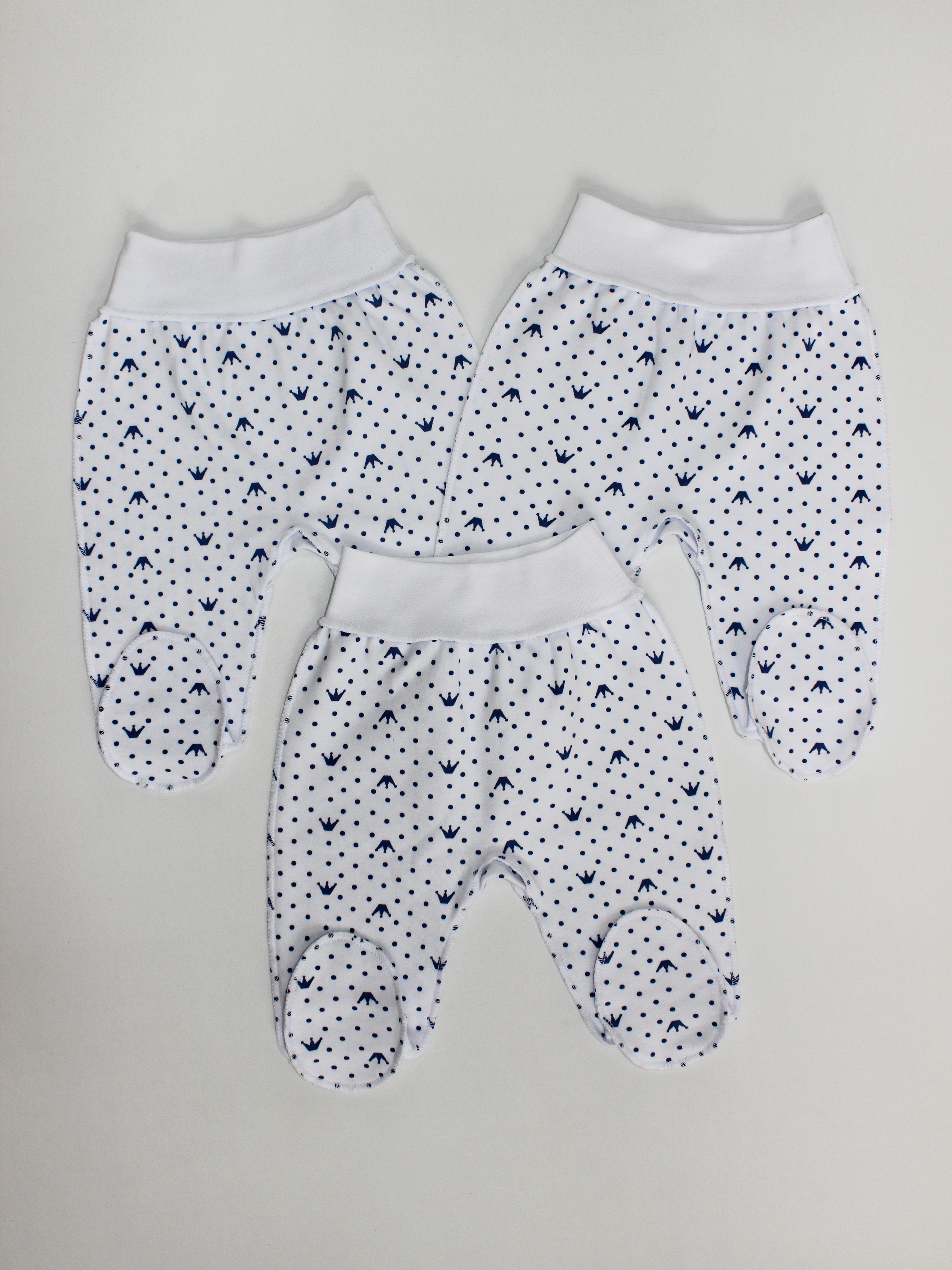 Ползунки 3 шт Шустрая пчелка 3202СиниеКороны - фото 4