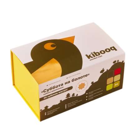 Конструктор kibooq Кубики Суббота на болоте деревянный