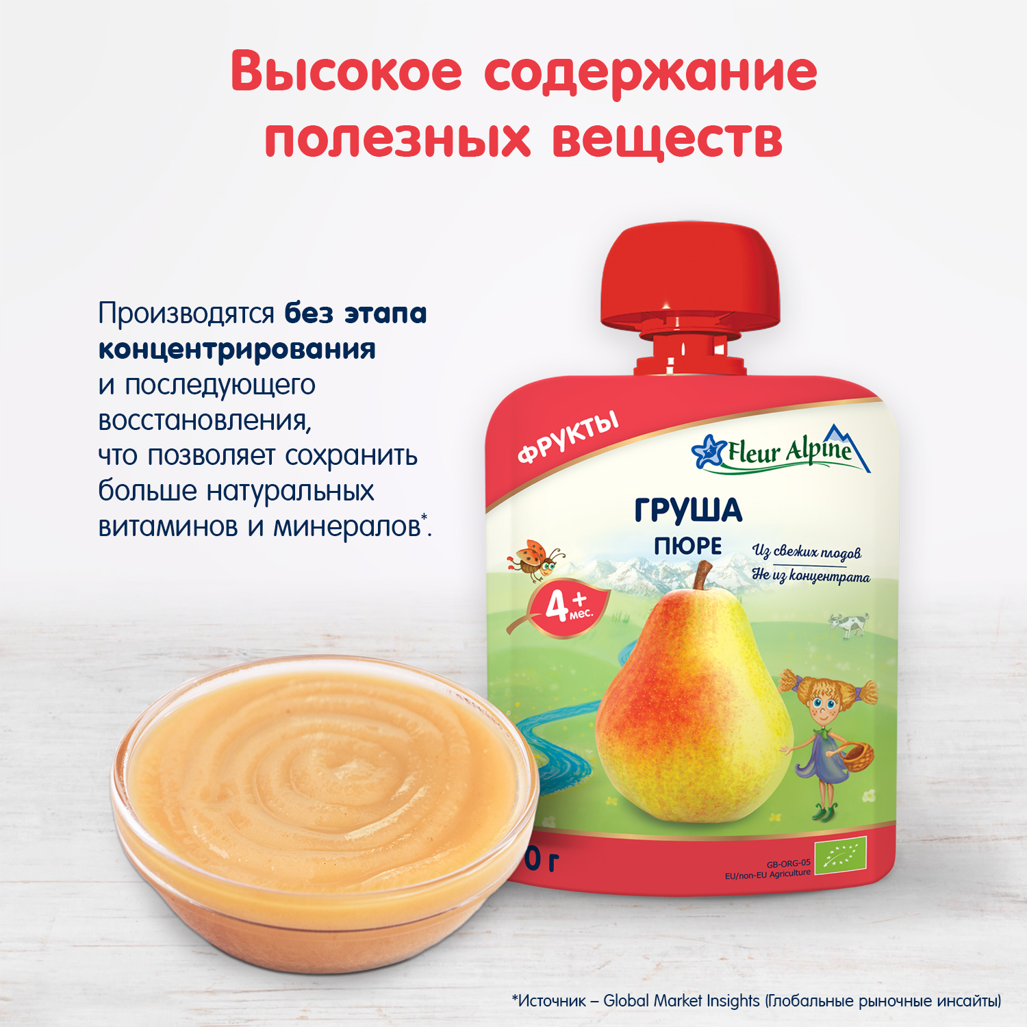 Пюре Fleur Alpine Груша с 4 мес 90 г - фото 8