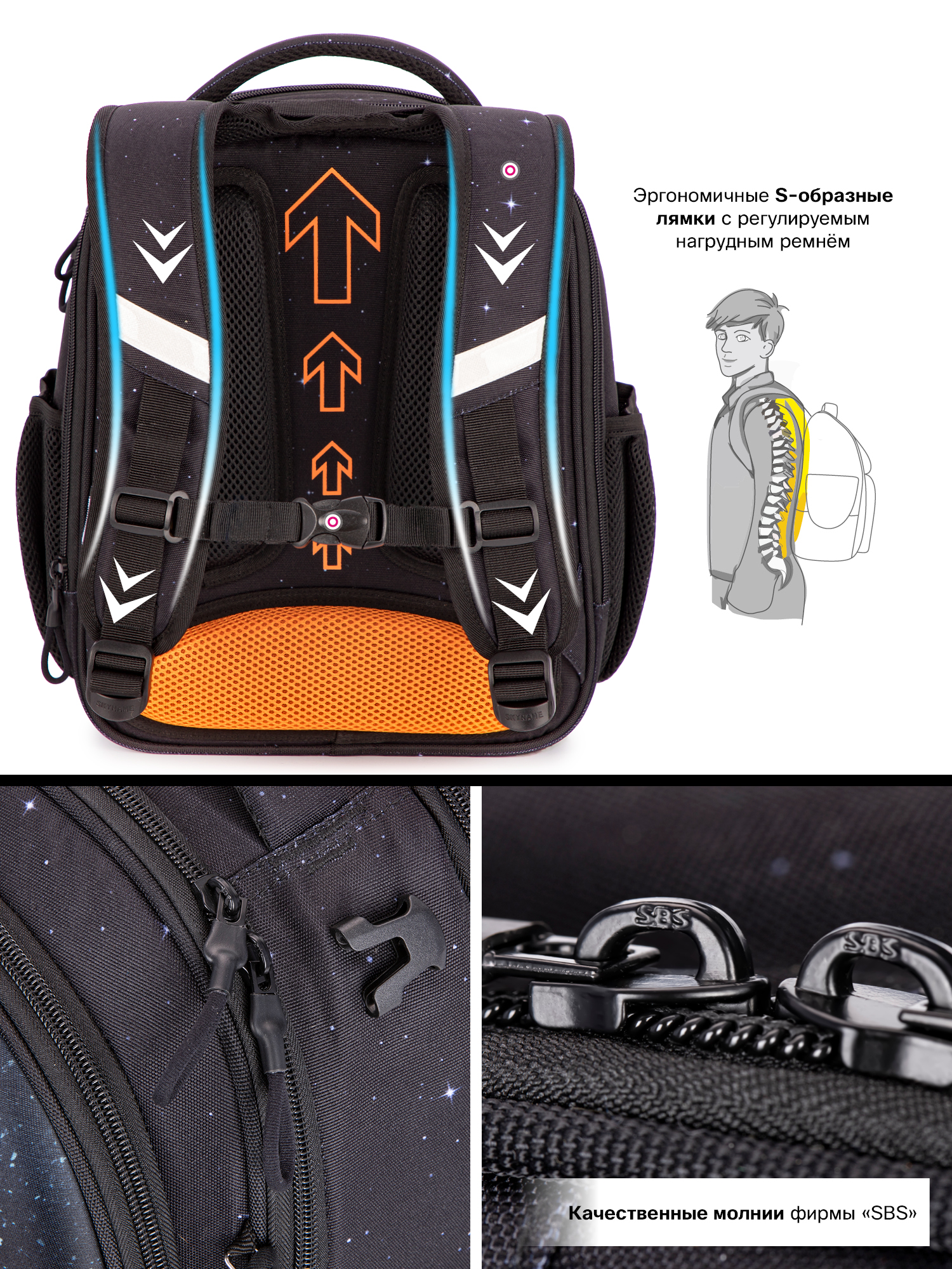 Рюкзак SkyName 16л анатомическая спинка+мешок - фото 14