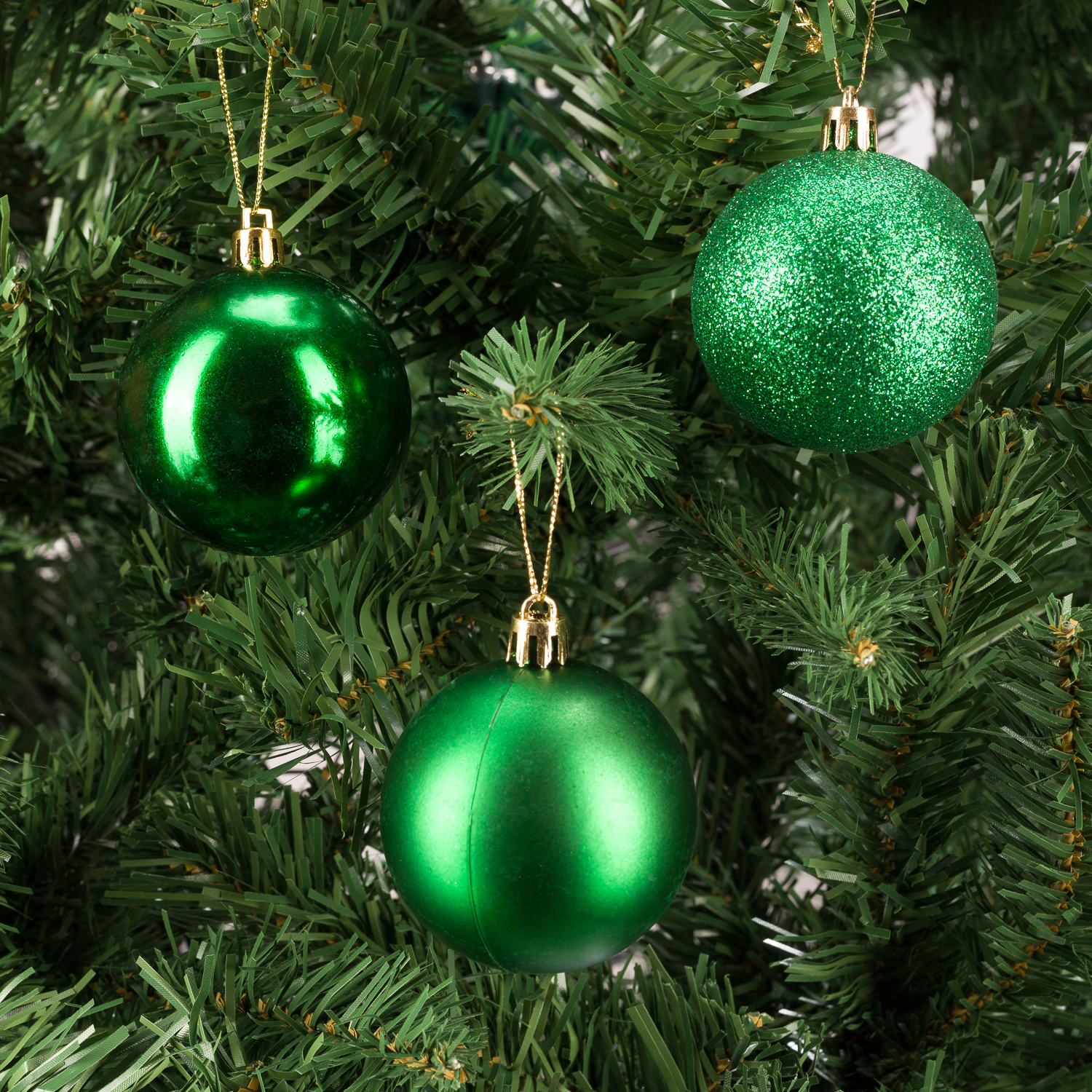 Шары SXMas 24 шт зеленые JCB - фото 3