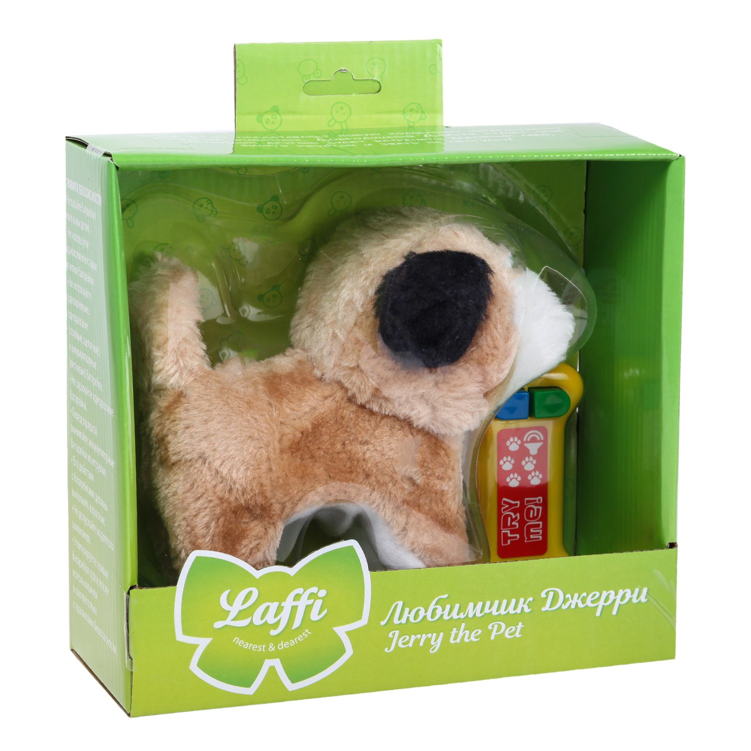 Мягкая игрушка Laffi Коричневая с черным ухом - фото 2