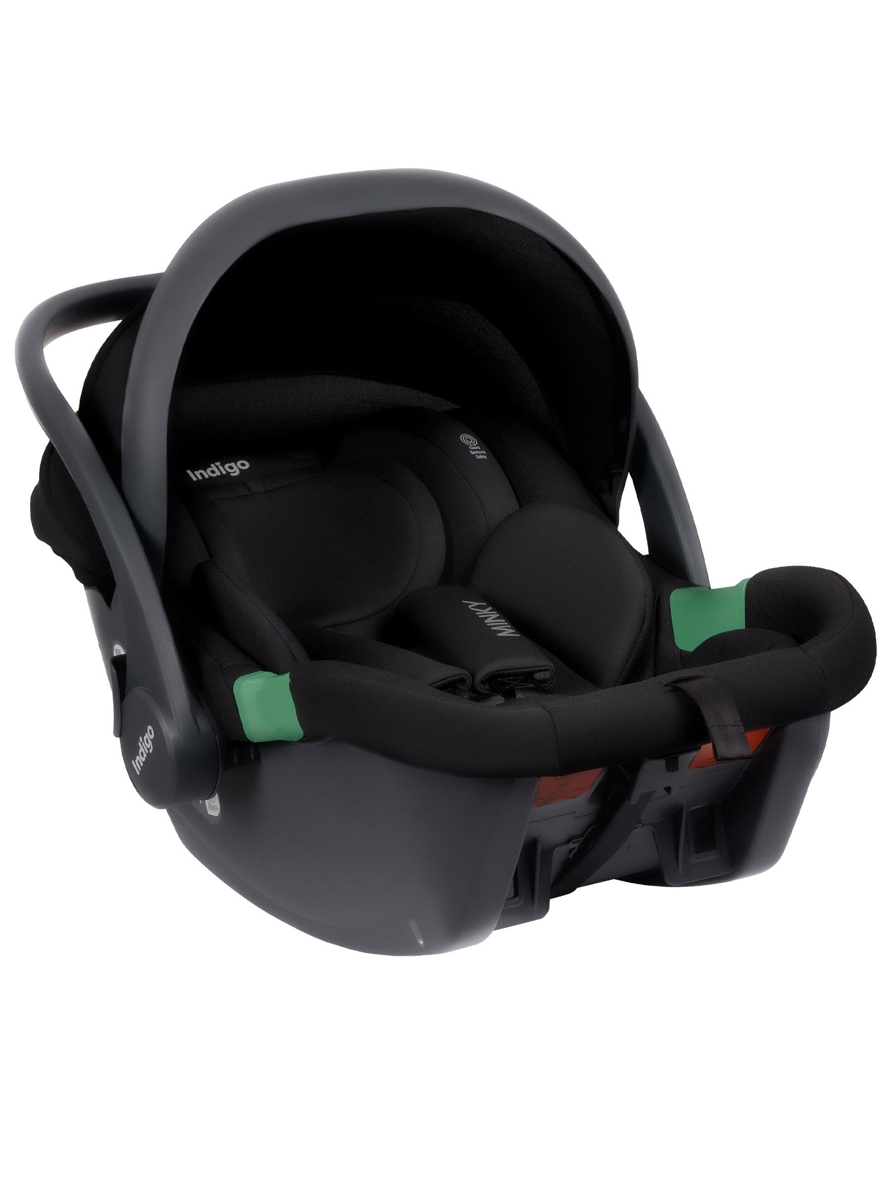 Автокресло Indigo Minky, с базой и опорной ногой 0 (0 -13 кг) черный - фото 3