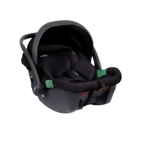 Автокресло Indigo Minky, с базой и опорной ногой 0 (0 -13 кг) черный