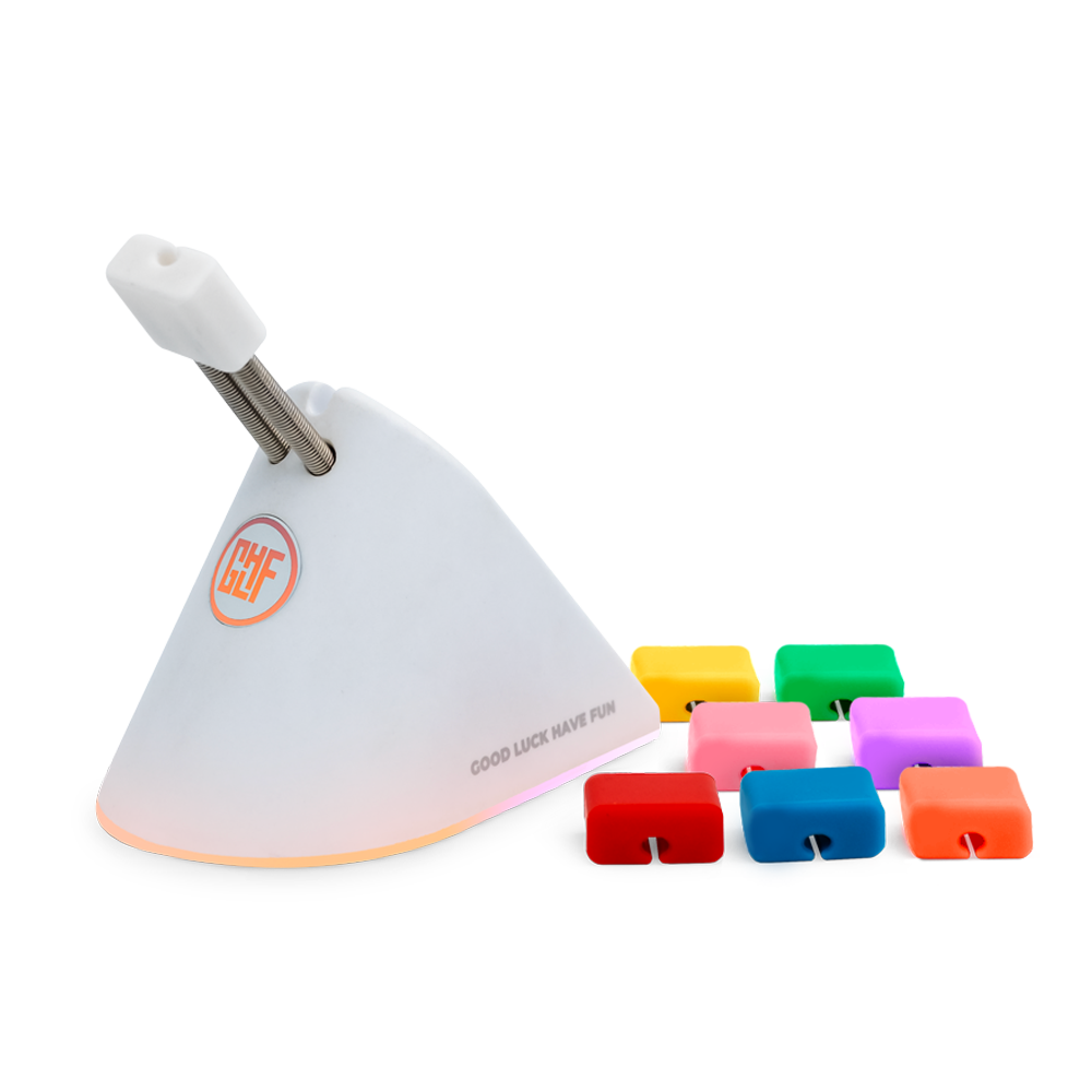 Держатель для провода GLHF Tower Mouse Bungee White RGB 8 сменных колпачков - фото 1