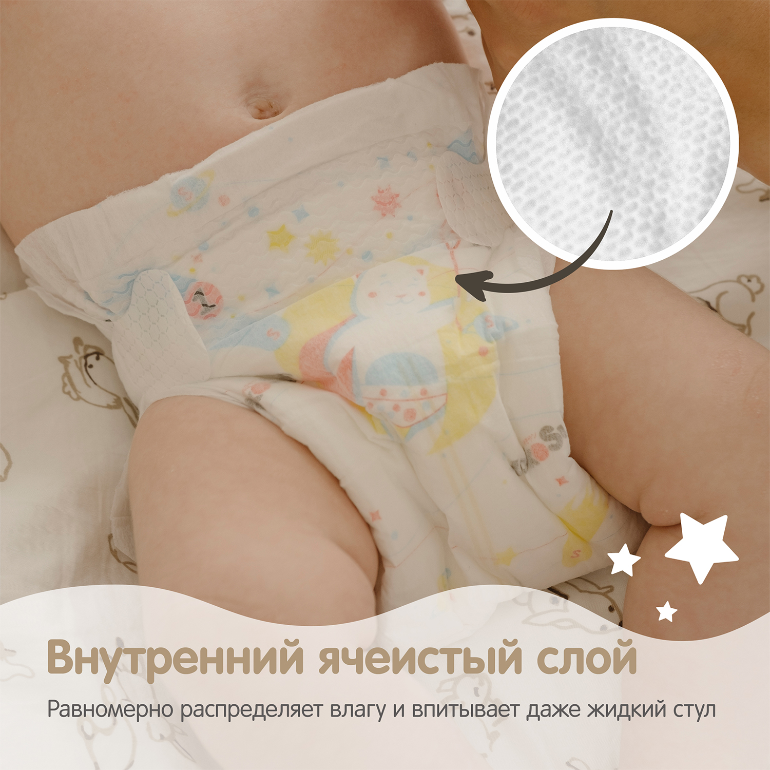 Подгузники YokoSun Premium M (5-10 кг) 62 шт. - фото 6