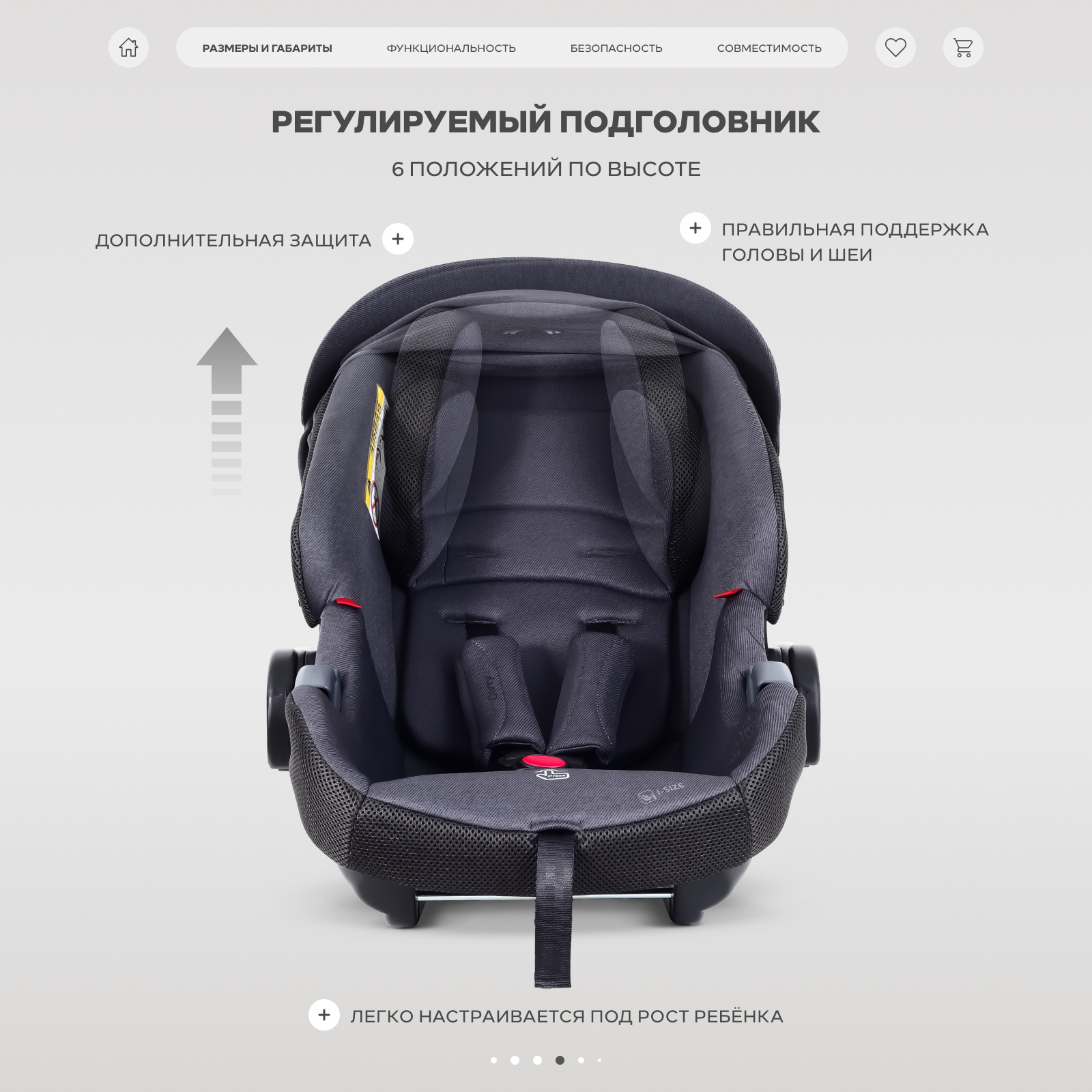 Автокресло Rant CARRY Pro 0 (0 -13 кг) серый - фото 5