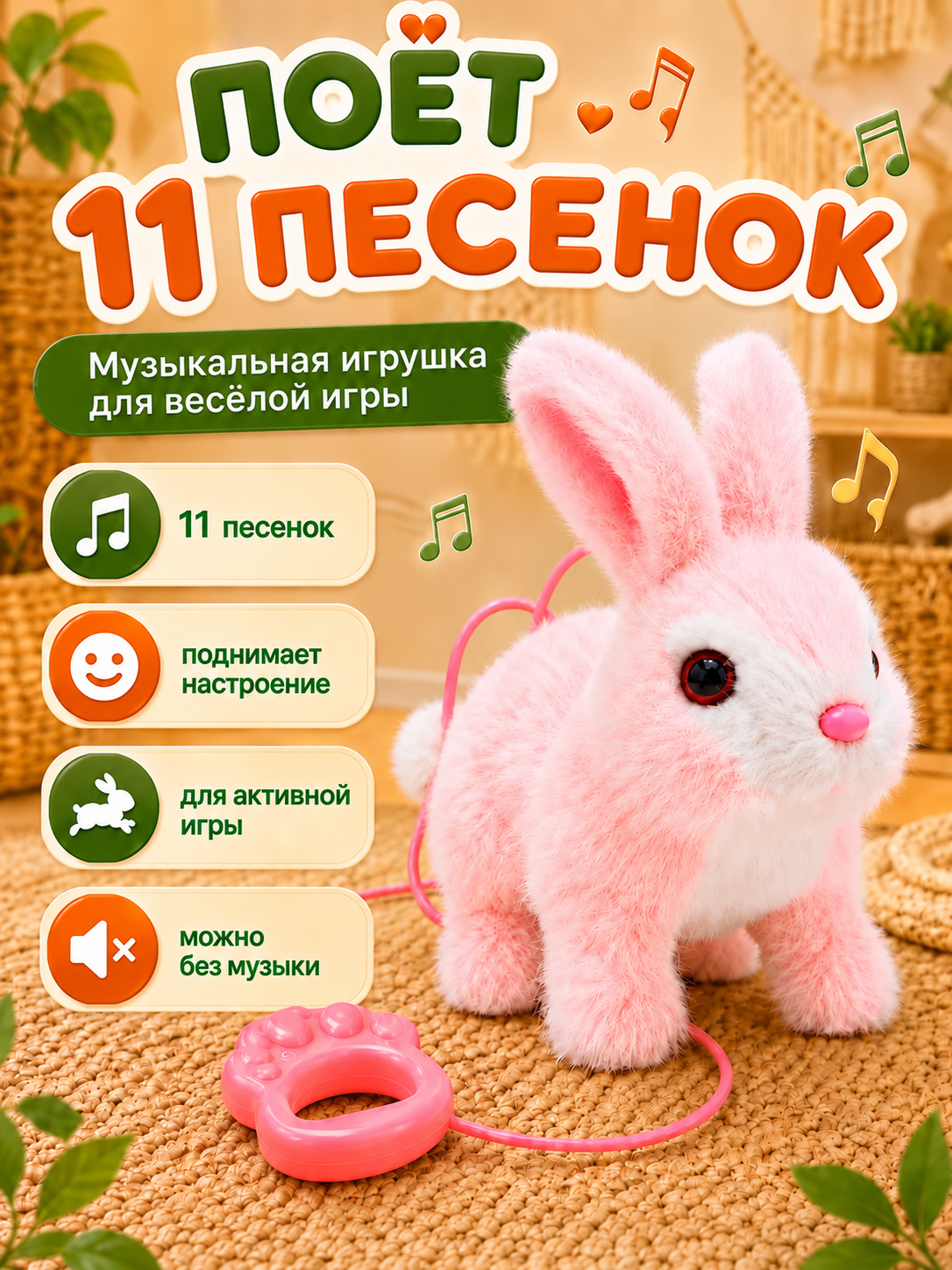 Мягкая игрушка FAVORITSTAR DESIGN Зайчик - фото 4