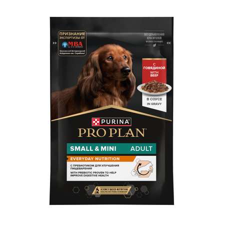 Корм для собак PRO PLAN взрослых говядина пауч 85г