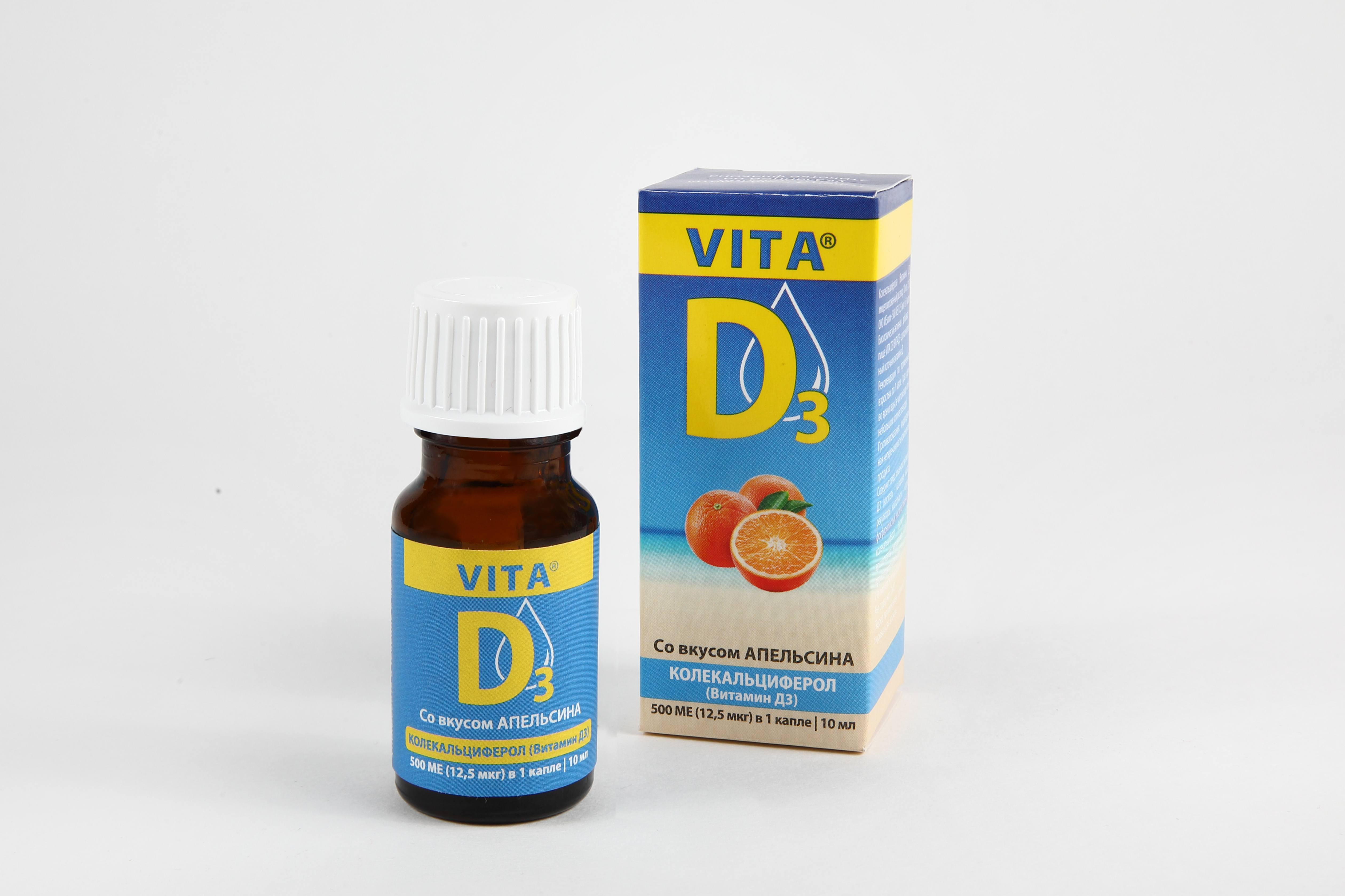 VITA D3 Витамин Д 500 МЕ 10 ml Апельсин VITA D3 со вкусом апельсина, - фото 2