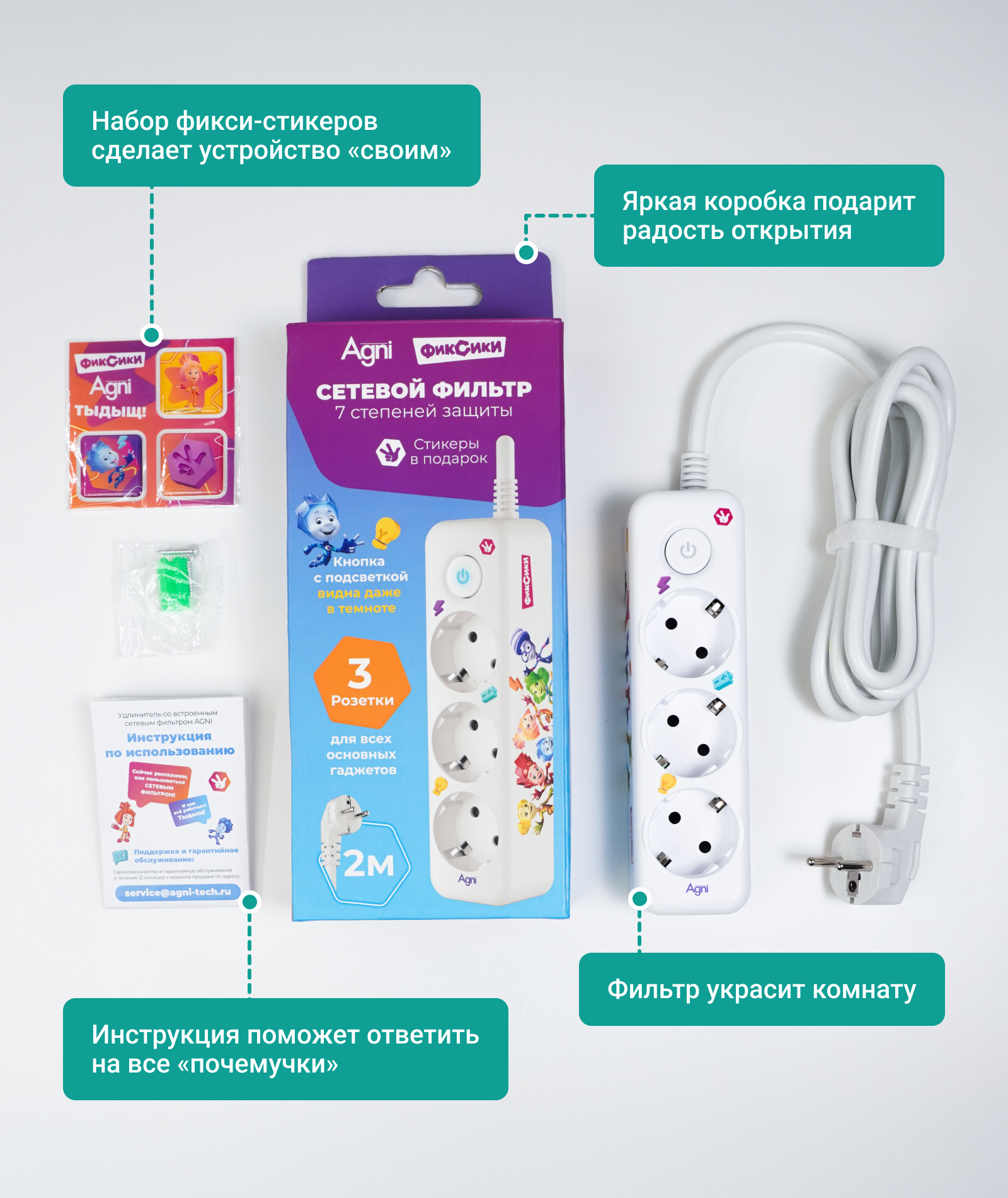 Cетевой фильтр AGNI TP-FD3E - фото 5