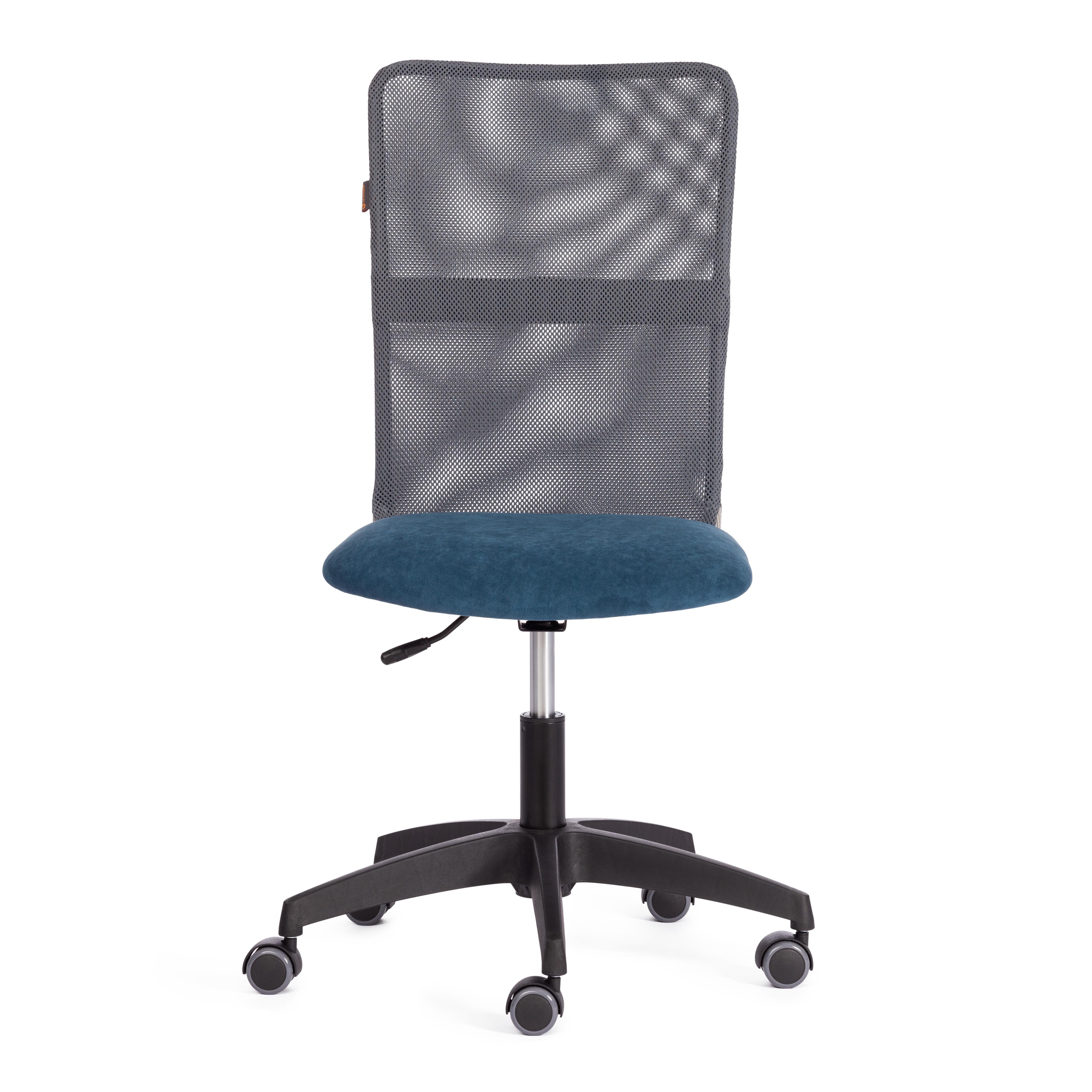 Компьютерное кресло TETCHAIR Старт флок ткань синий серый - фото 6