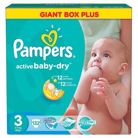 Подгузники Pampers Active Baby 3 (4-9 кг) 132 шт.