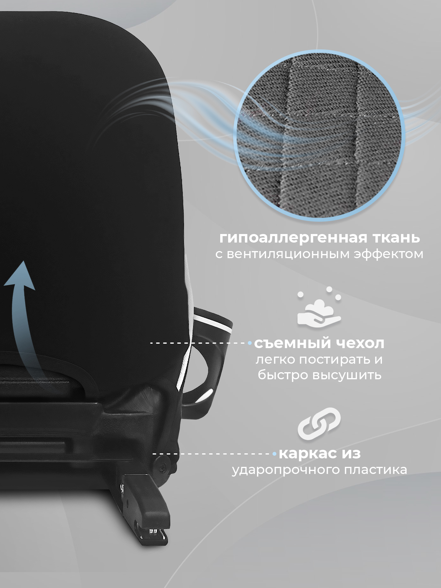 Автокресло Sweet Baby Fantino Isofix 3 (22-36 кг) серый - фото 5