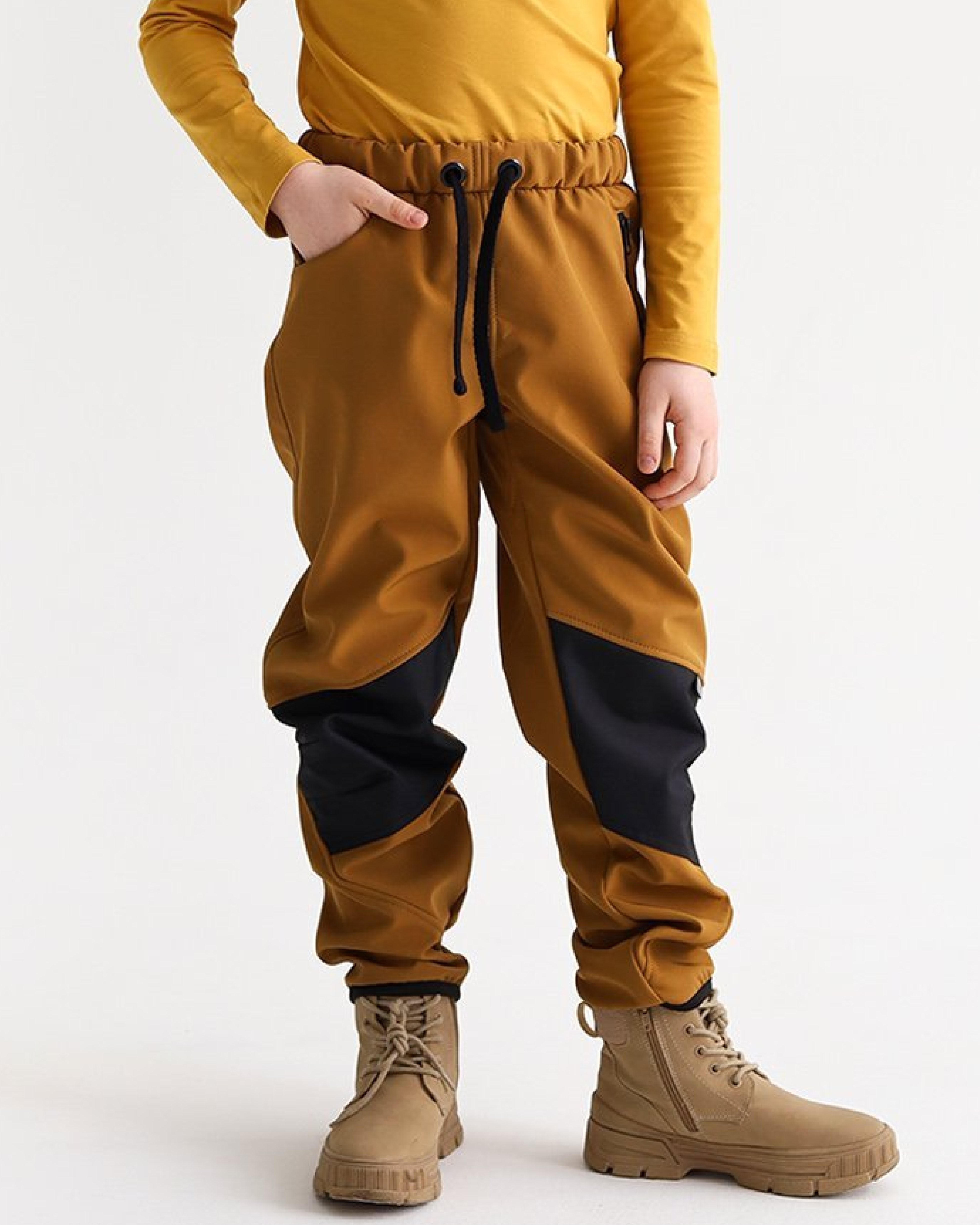 Брюки MINIDINO В-Б-006Брюки софтшелл карамель - фото 1