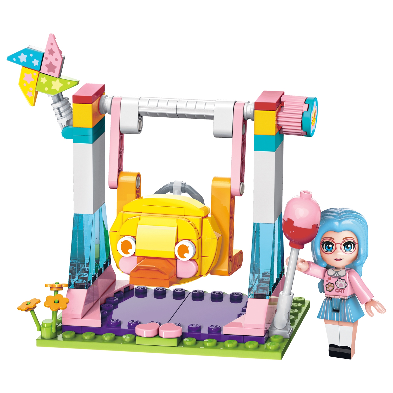 Конструктор QMAN Качели-утёнок 117 дет. - фото 1