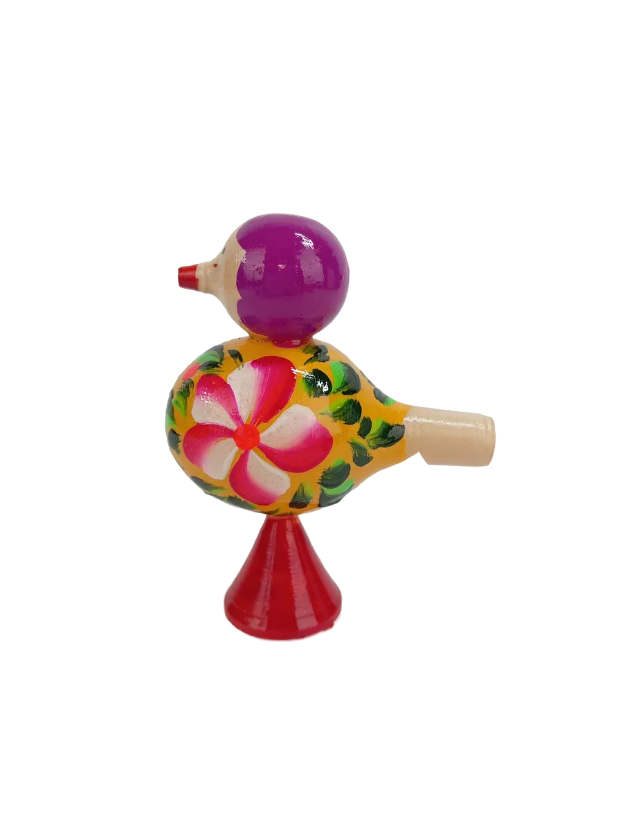 Игрушка музыкальная Хохлома Оптом Свистулька Птичка 20 шт. аксессуар - фото 3