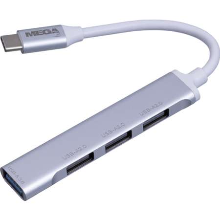 Разветвитель USB HS001 USB3.0x1/USB 2.0x3/серебристый