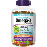 БАД Webber naturals Тройная сила Омега-3 900 мг 1974 мг 120 капсул
