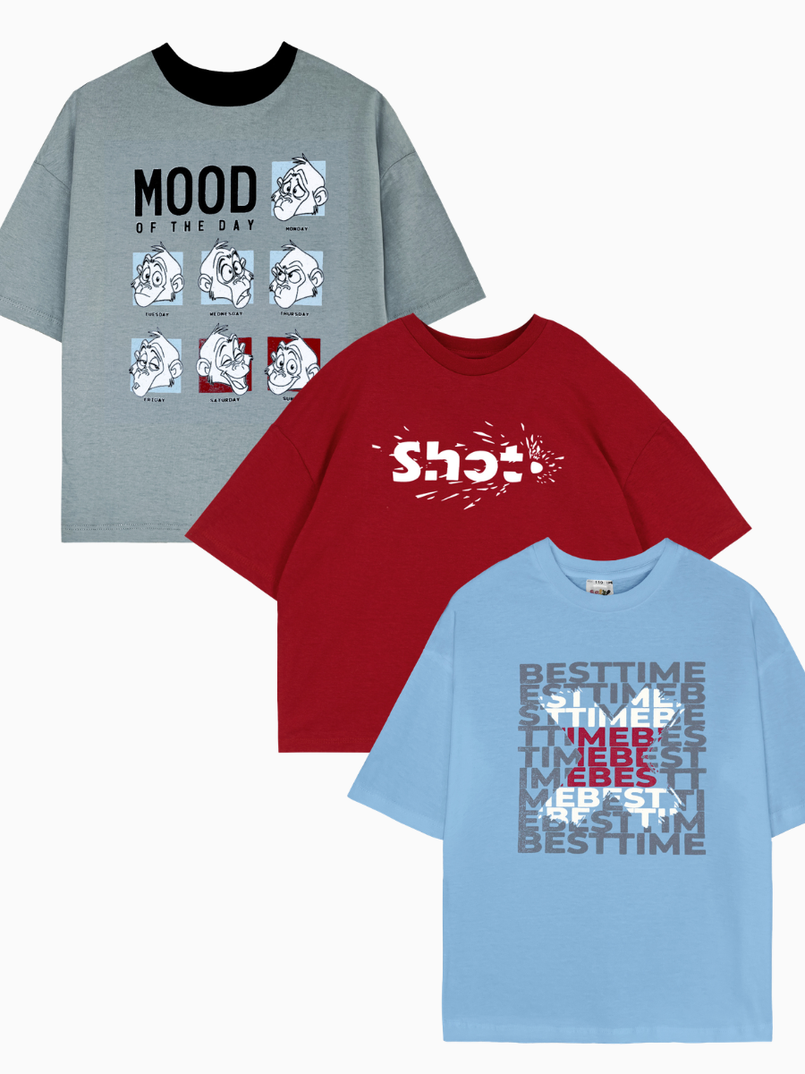 Футболка 3 шт Lets Go 4502_мультицвет - фото 2