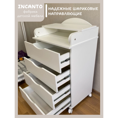 Комод пеленальный Incanto Victoria 800/4 цвет белый