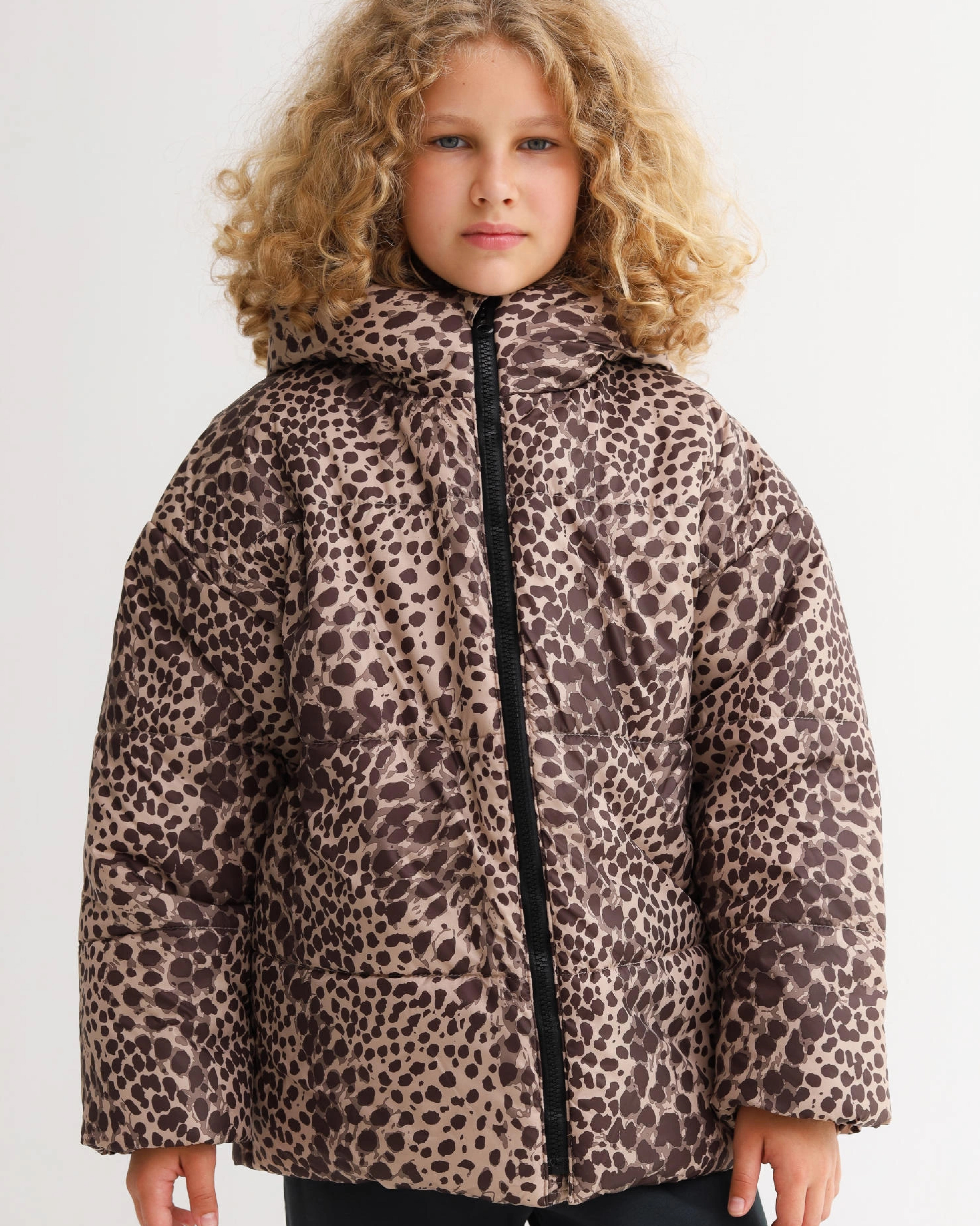 Куртка MINIDINO В-К-035Куртка для девочки демисезонная лео беж - фото 2